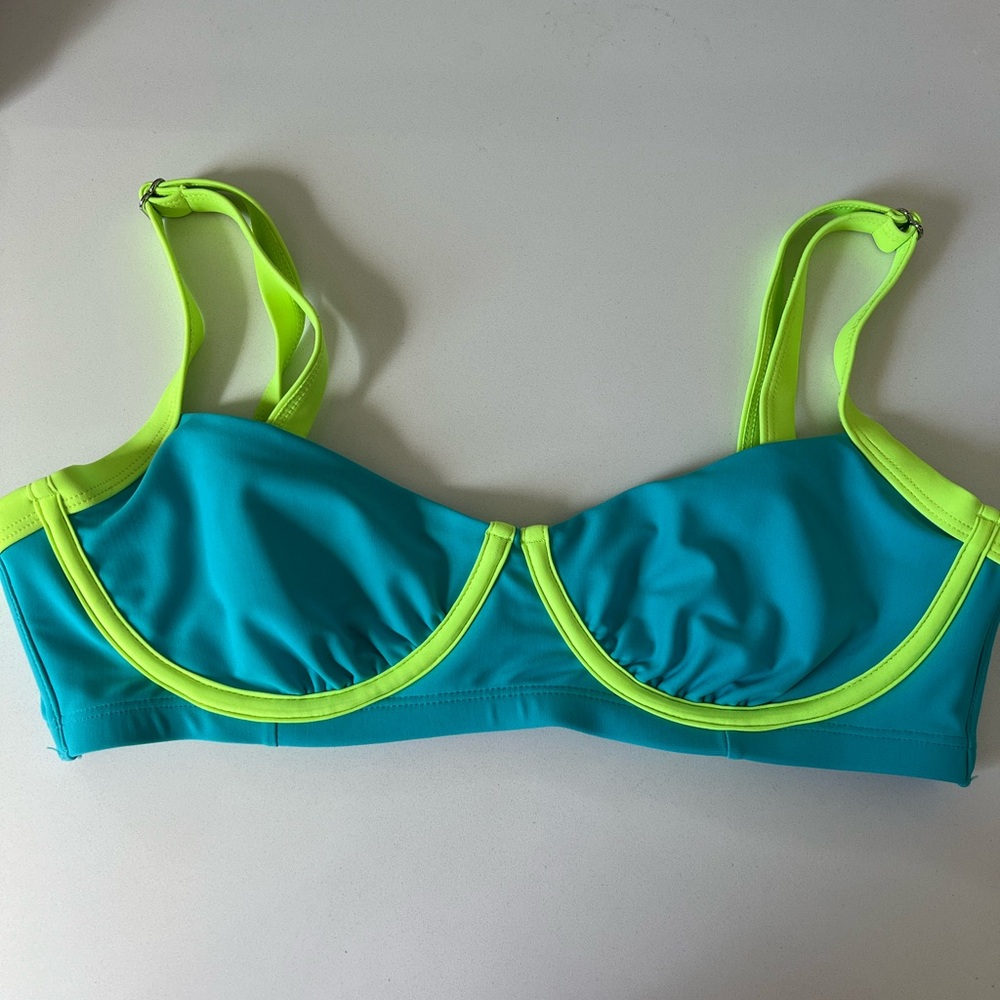 Target Vibrant blue and green swimsuit top